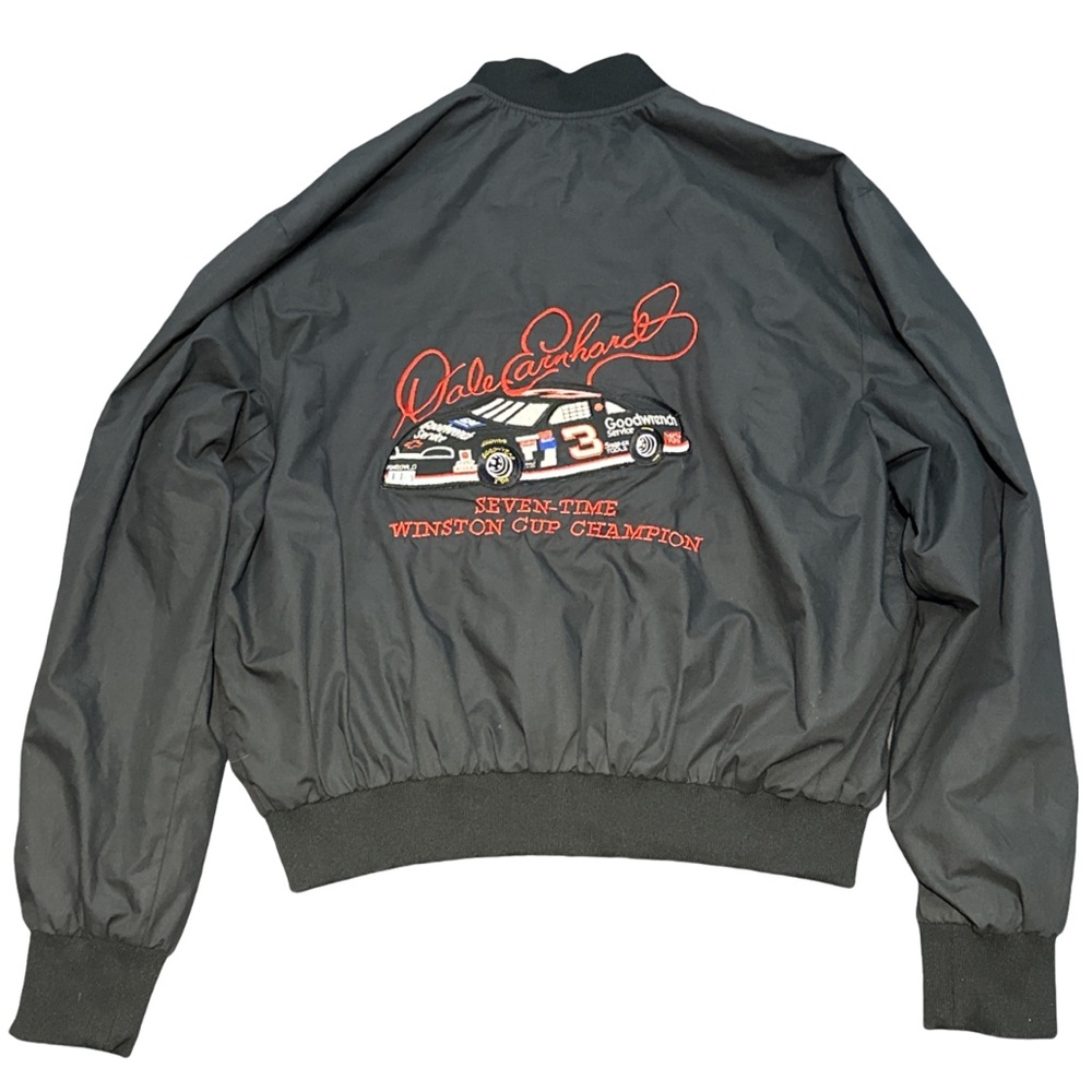 CHOKO DALE EARNHARDT 1994 winston cup black embroidered bomber jacket, size XL. - Picture 1 of 7